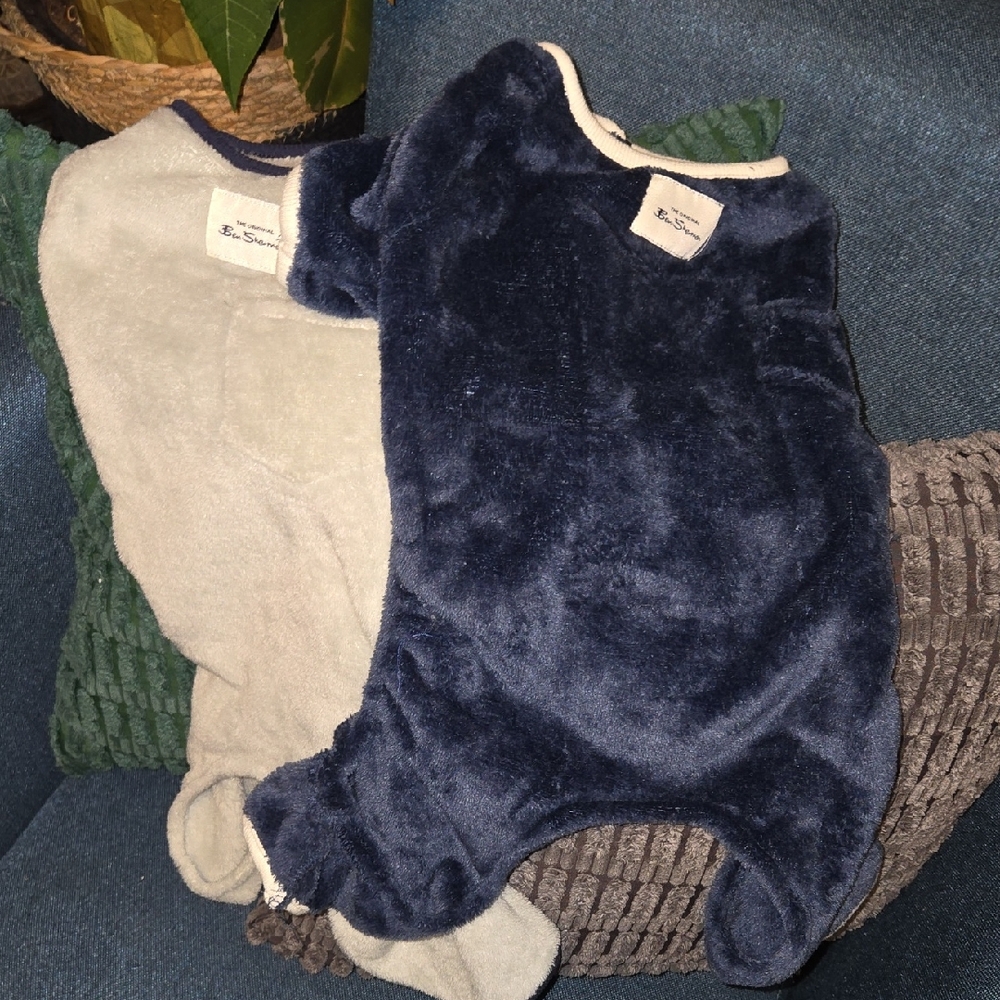 Ben Sherman Navy and Gray Dog Footies